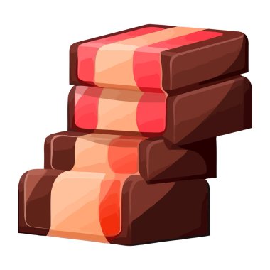 Bir yığın çikolata paketi simgesi izole