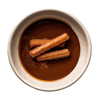 Tabak ikonunda tatlı izole edilmiş.