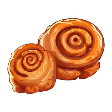 Lezzetli rulo ekmek ikonu izole