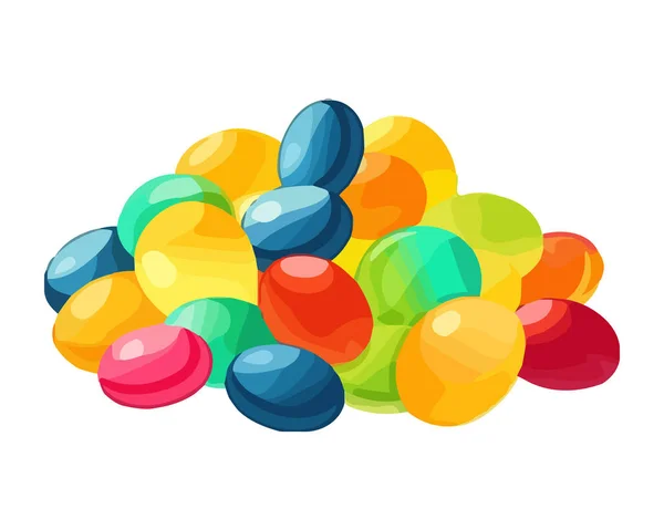 Caramelos Doces Coloridos Ícone Fundo Branco Isolado —  Vetores de Stock