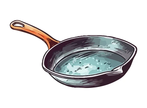 Изолированная Жареная Еда Иллюстрации Приготовления Пищи — стоковый вектор