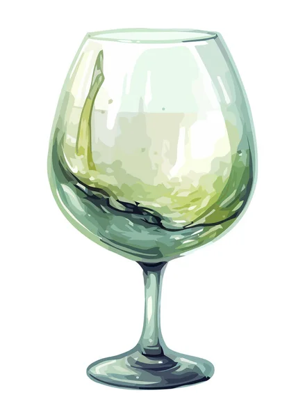 Хрустальное Вино Отражает Элегантность Празднование Икона Изолированы — стоковый вектор