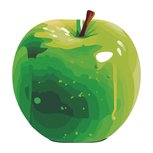 Свіжі Фрукти Яблука Символізують Здорові Звички Їжі Ізольовані — стоковий вектор