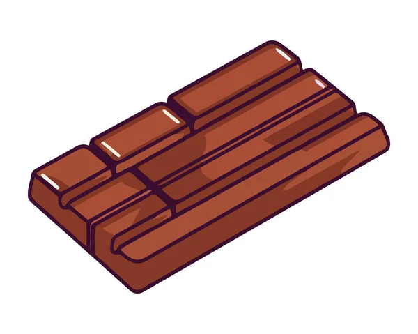 Monte Tijolos Doces Chocolate Ícone Presente Doce Isolado — Vetor de Stock