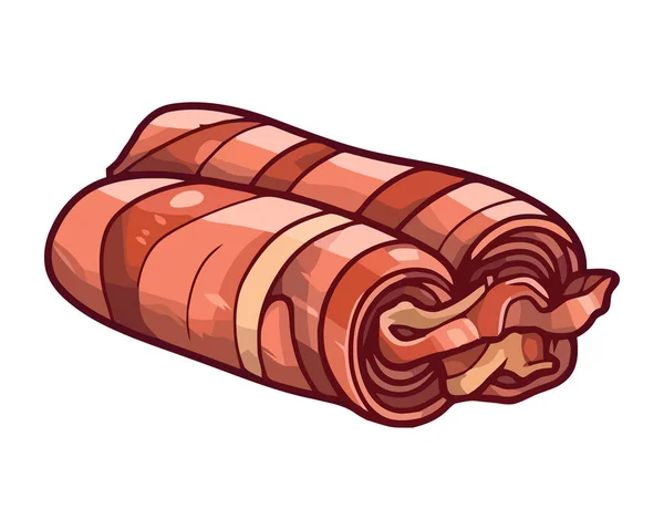 Gourmet Schweine Und Rindfleisch Mahlzeit Frische Zutaten Ikone Isoliert — Stockvektor