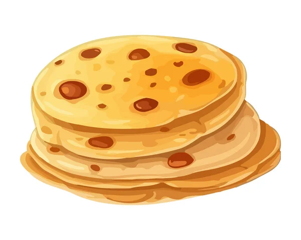 Douce Pile Cookies Icône Isolée — Image vectorielle
