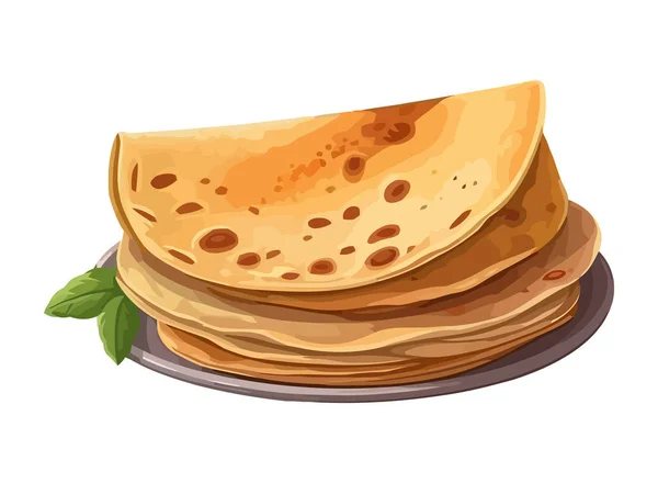 Una Pila Icona Pancake Fresco Isolato — Vettoriale Stock
