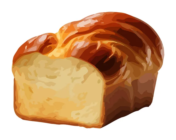 Изолированный Свежеиспеченный Хлеб Икона Изысканной Еды — стоковый вектор