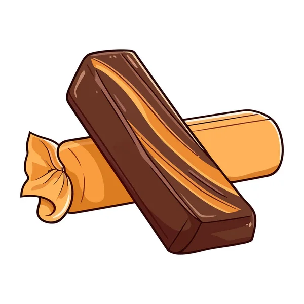 グルメチョコレートギフト 甘いお祝いのアイコン孤立 — ストックベクタ