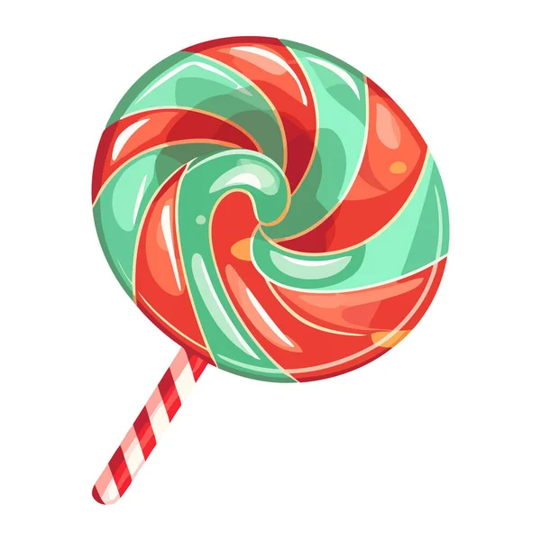 多色条纹图标中的可爱糖果图标隔离 — 图库矢量图片