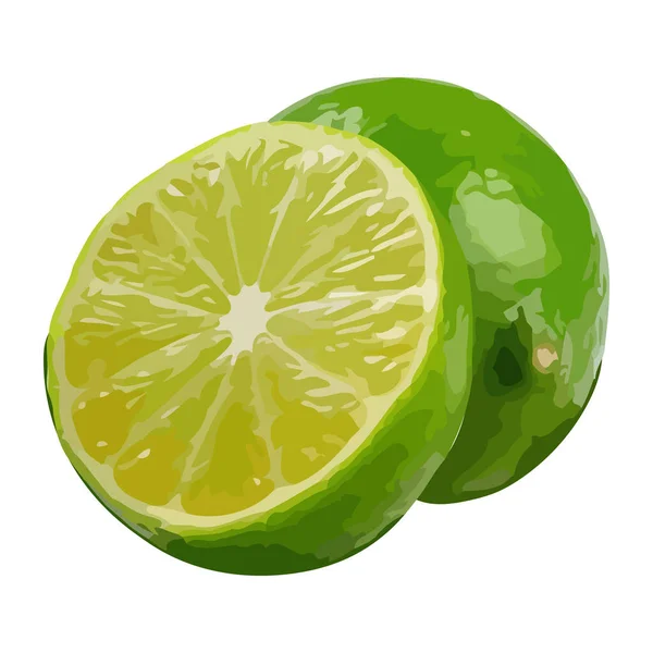 Olgun Limon Meyvesi Sağlıklı Yaz Ferahlatıcı Ikon Izole Edilmiş — Stok Vektör