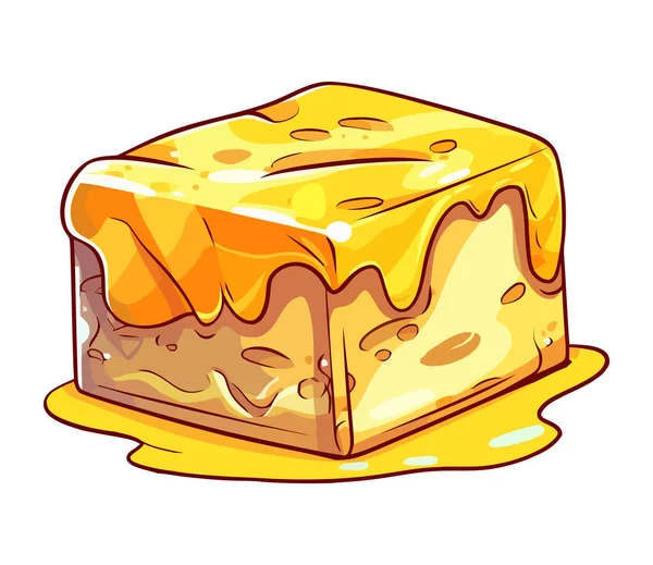 Eine Gourmet Mahlzeit Schmelzende Butter — Stockvektor