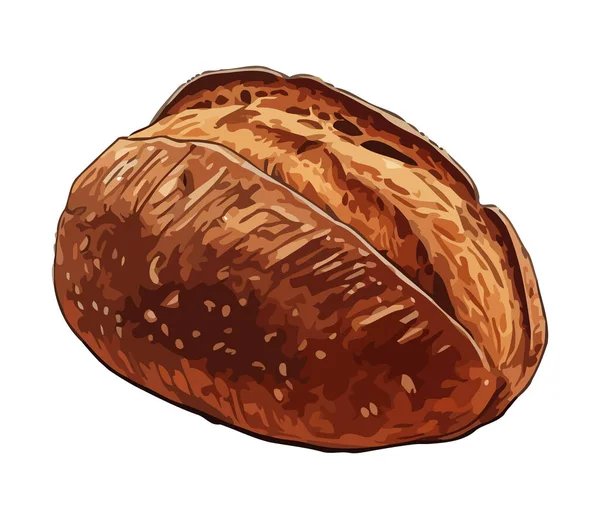 Органические Закуски Хлеба Иллюстрация Иконке Обоев Изолированы — стоковый вектор