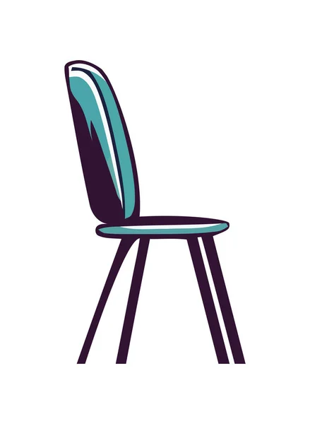 现代椅子家具装饰图标孤立 — 图库矢量图片