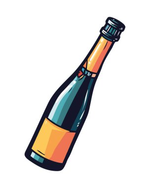 Şarap şişesi ikonu kutlama ve alkol ikonunu sembolize eder