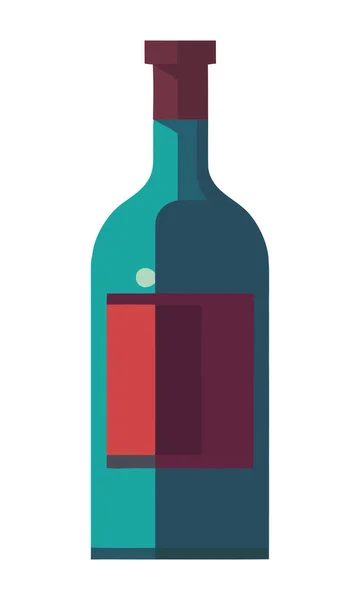 Ikona Butelki Wina Celebracja Ikona Świeżości Izolowane — Wektor stockowy
