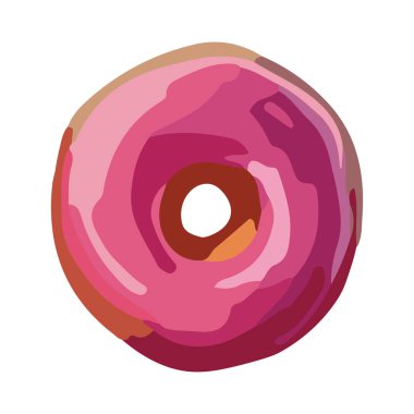 Krema ikonlu gurme çörek izole edildi.