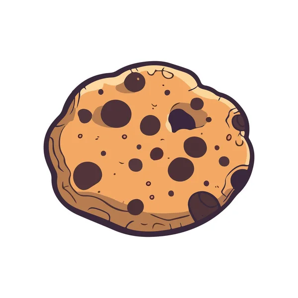 Frisch Gebackener Keks Süß Illustration Symbol Isoliert — Stockvektor