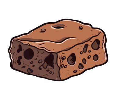 Beyaz arkaplandaki gurme çikolatalı tatlı izole edildi