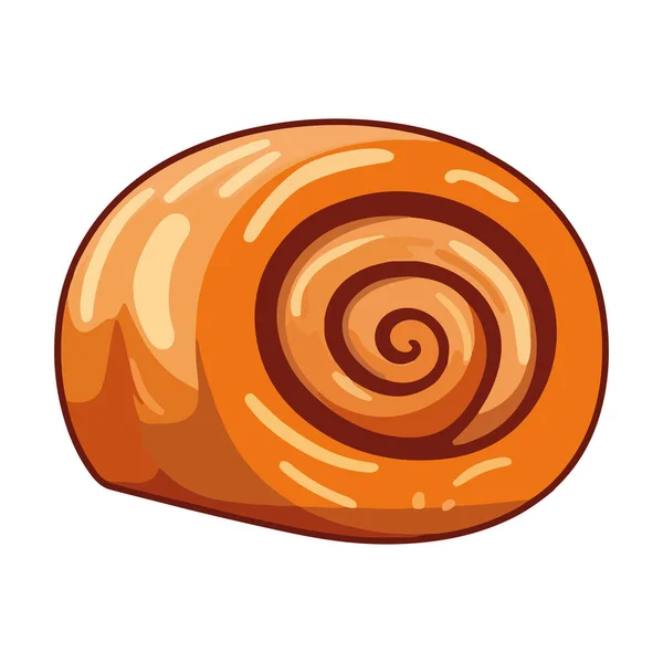 Φρέσκο Γλυκό Επιδόρπιο Roll Snack Εικονίδιο Απομονωμένο — Διανυσματικό Αρχείο
