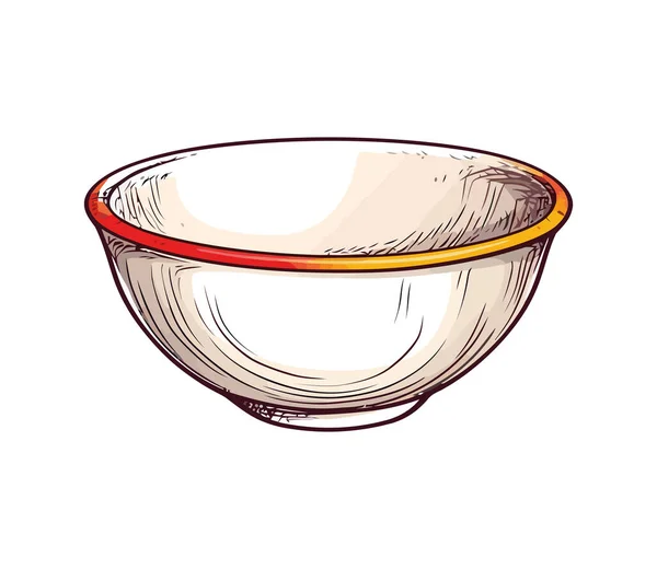 Antika Çanak Çömlek Içinde Gurme Yemeği Tasarım Simgesi Izole — Stok Vektör