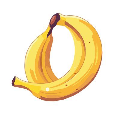 taze muz, sağlıklı yeme ikonu izole