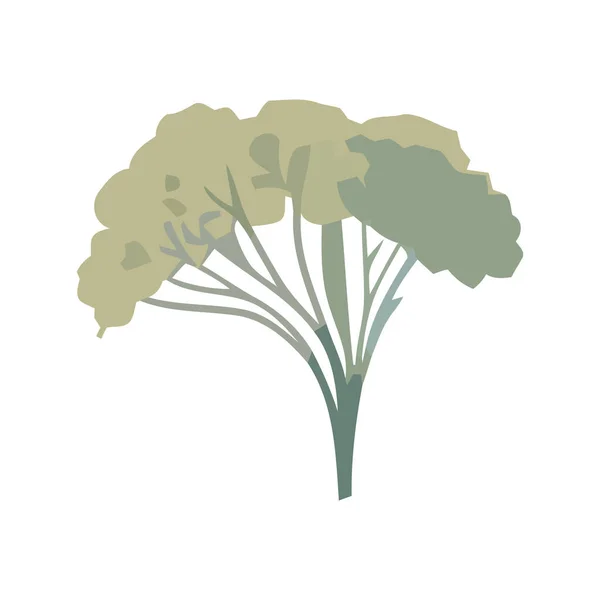 Organický Růst Symbolizovaný Čerstvě Zelenými Listy Ikona Izolované — Stockový vektor