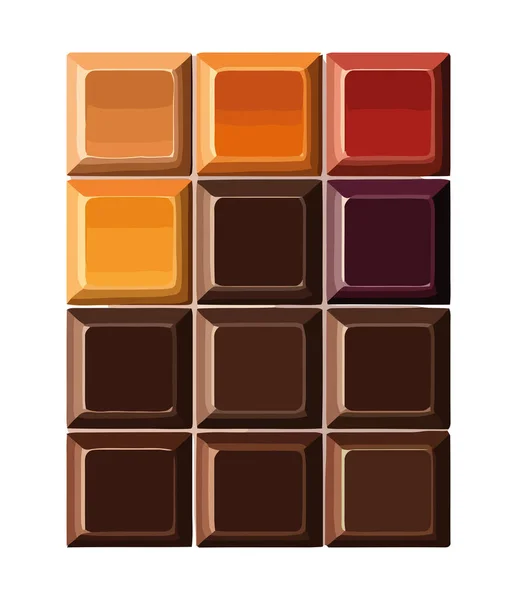 一个美味的巧克力 甜甜的 闪亮的图标孤立 — 图库矢量图片