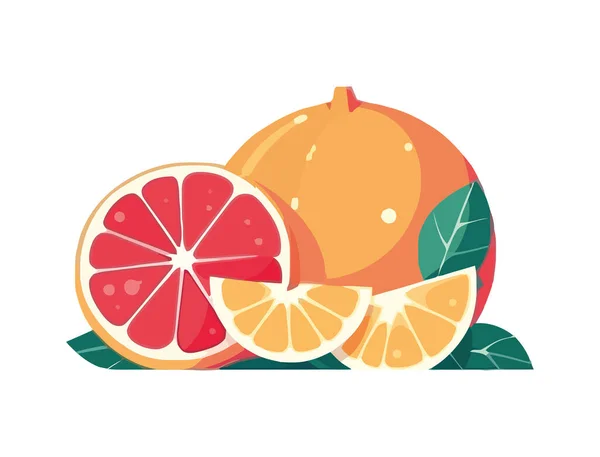 柑橘類のジュース 健康的な夏の食事のアイコンは隔離された — ストックベクタ