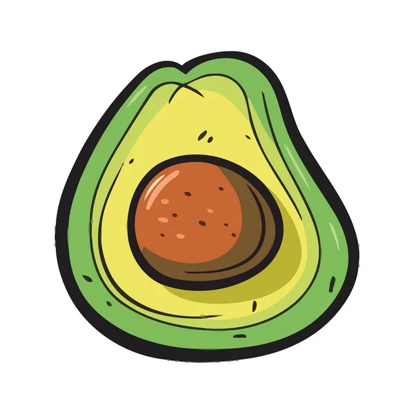 Reife Avocadoscheibe Eine Ikone Des Gourmet Snacks — Stockvektor