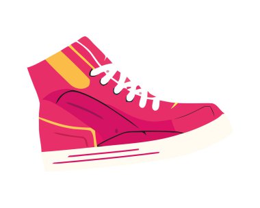 Beyaz arkaplan simgesinde modern spor ayakkabı simgesi izole edildi