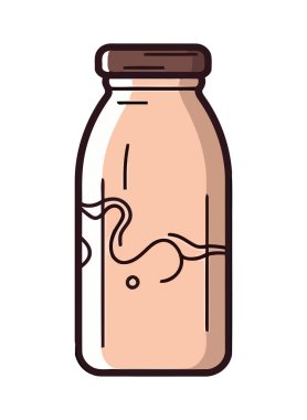 Organik içecek kavanozu, izole edilmiş sağlıklı bir gurme yemek ikonu.