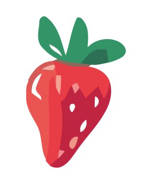 Çilek doğası taze ikon vektörü izole edildi