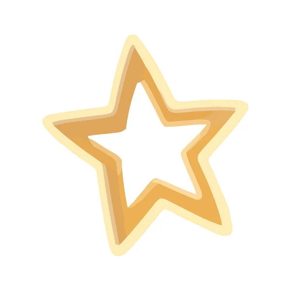 Diseño Forma Estrella Abstracta Icono Fondo Amarillo Aislado — Archivo Imágenes Vectoriales