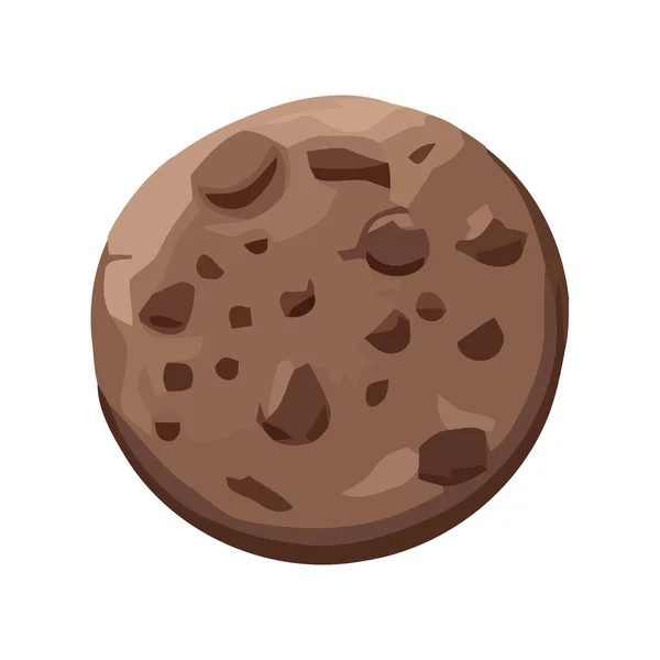 Icône Biscuit Chocolat Doux Illustration Vectorielle Isolée — Image vectorielle