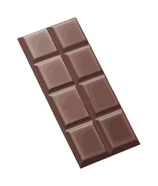 Bruten Chokladbit Mörk Frestelse Hög Ikon Isolerad — Stock vektor
