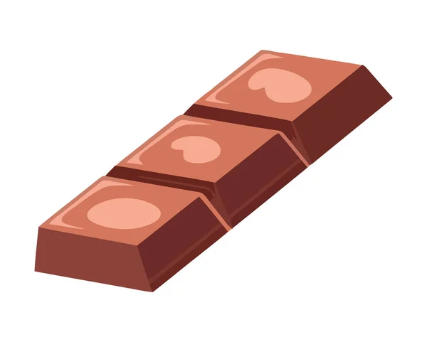 チョコレート ブリック ヒープ アイコンに象徴される甘い食べ物 — ストックベクタ