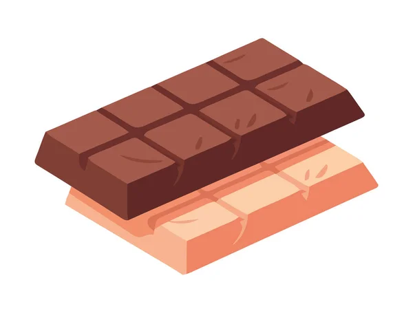 Doce Chocolate Doce Lanche Isolado Ícone Isolado — Vetor de Stock