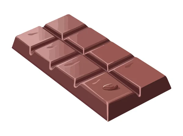 Ícone Barra Chocolate Gourmet Design Isolado — Vetor de Stock