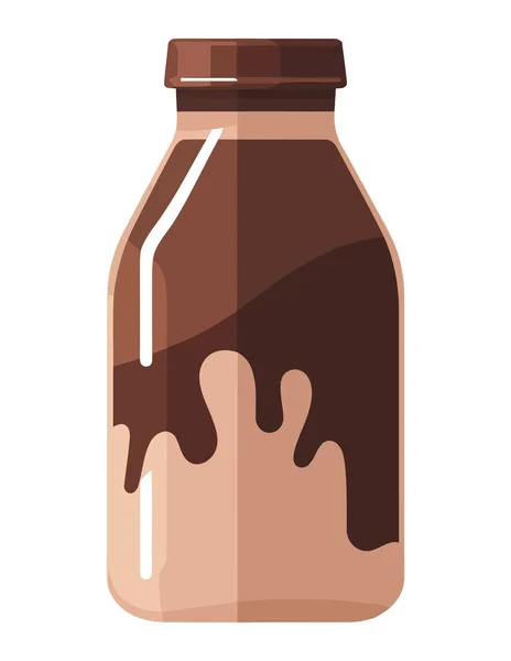 Organic Chocolate Jar Icon Vector Illustration Design Isolated — Stock Vector
