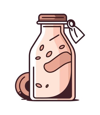 Duvar kağıdı arkaplan tasarımında organik şişe simgesi izole edildi