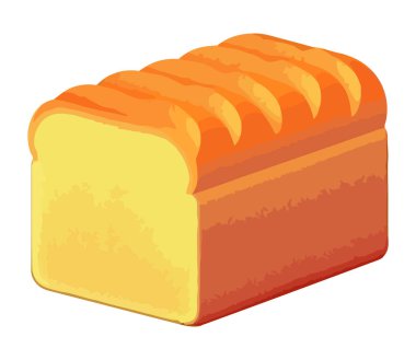 Taze ekmek ev yapımı gurme yemek ikonunu sembolize eder.