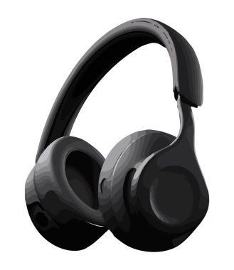 Modern kulaklık müzik ve moda aktivite simgesini sembolize eder.