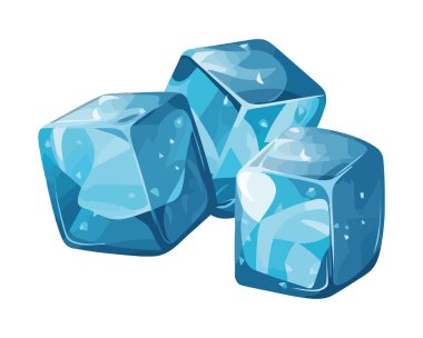 Beyaz arkaplan simgesinde parlak buz kristali izole edildi