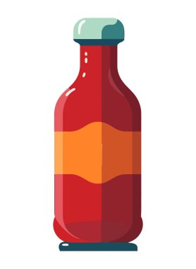 Taze sos şişesi illüstrasyonu, gurme ikonu izole