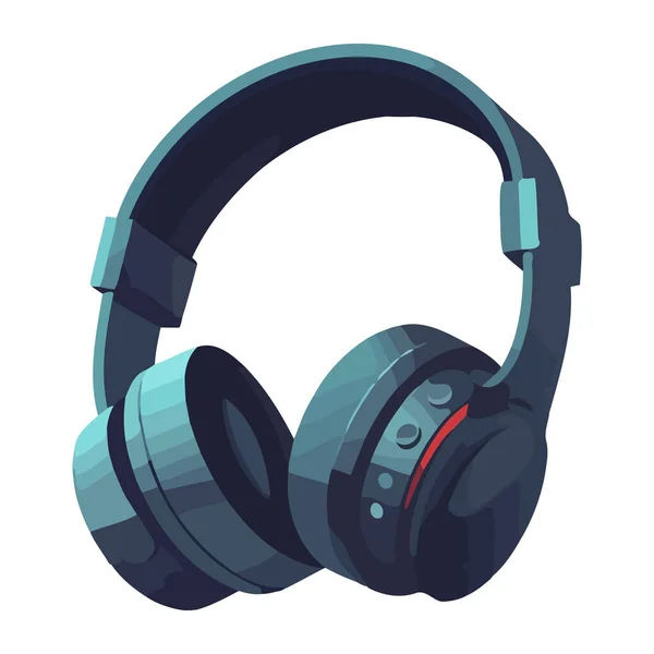 Moderne Kopfhörer Symbolisieren Das Hören Von Musik Ikone — Stockvektor