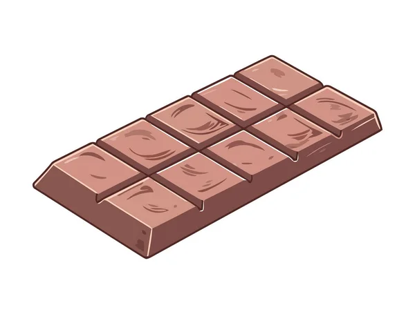 Стопка Шоколадных Батончиков Иконка Фоне Нездорового Питания Изолированы — стоковый вектор