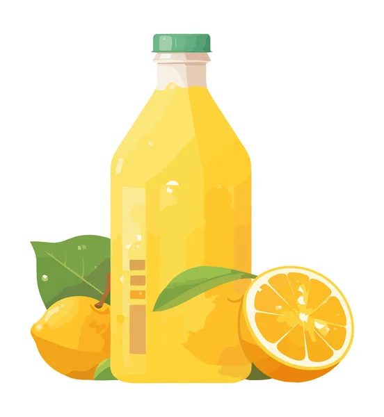 Orange Mûr Pour Cocktail Été Icône Rafraîchissement Isolé — Image vectorielle