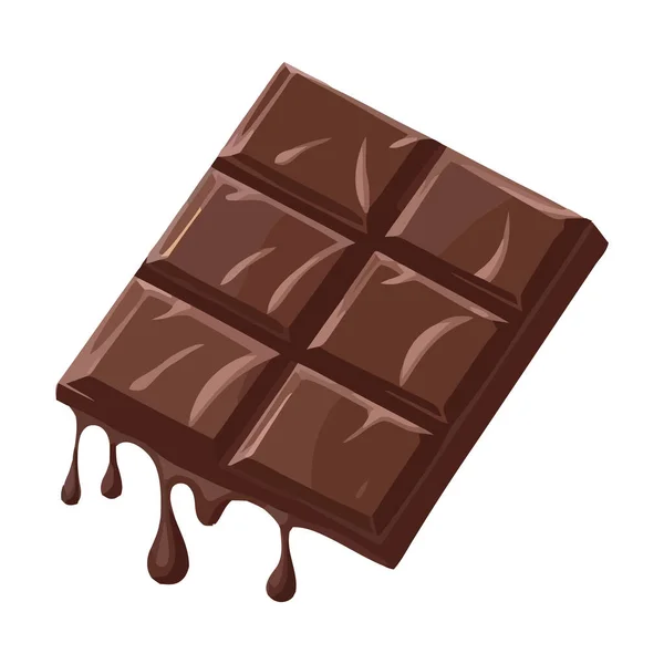 Gourmet Schokolade Dessert Süß Und Isoliert Symbol Isoliert — Stockvektor