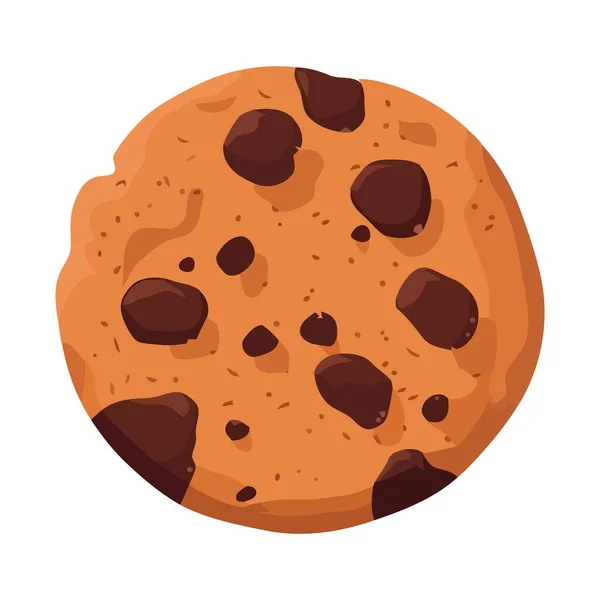 Édes Élelmiszer Sütött Cookie Ínyenc Illusztráció Ikon Elszigetelt — Stock Vector